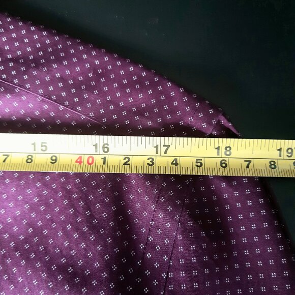 Black Brown 1826 SZ M Slim Fit Burgundy Men's Button Up Egyptian Cotton Shirt - Picture 11 of 13